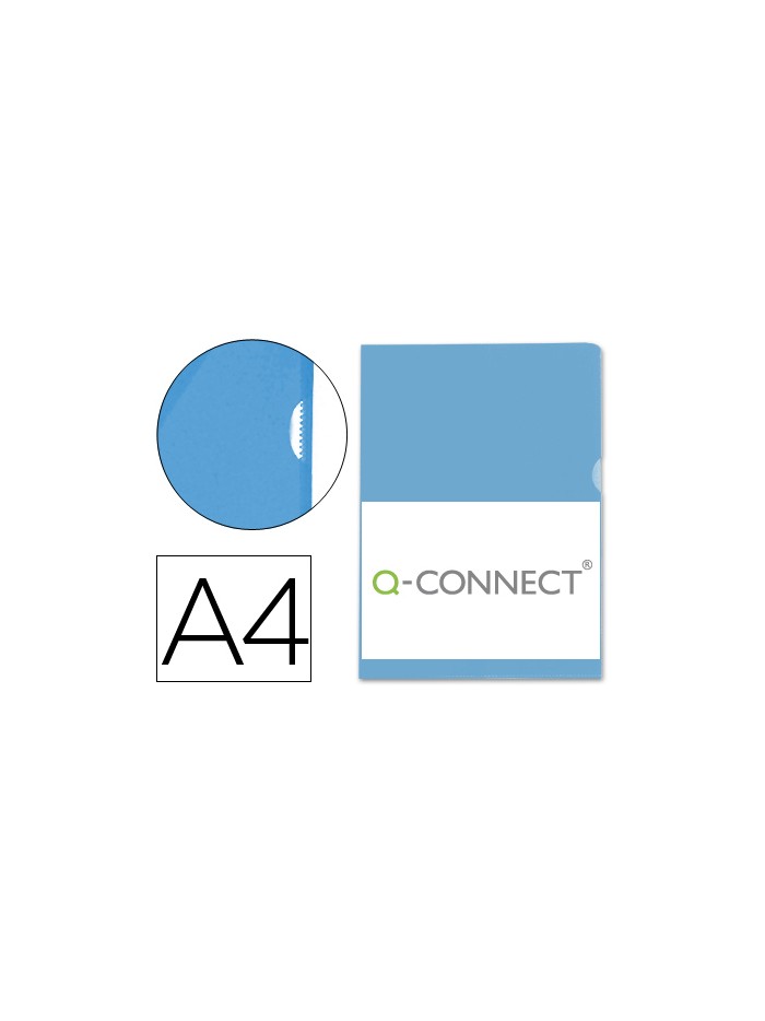 Carpeta dossier uñero plastico q-connect din a4 120 micras azul -bolsa de 10 unidades Carpeta dossier uñero plastico q-connect din a4 120 micras azul -bolsa de 10 unidades