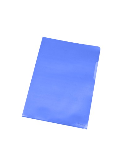 Carpeta dossier uñero plastico q-connect din a4 120 micras azul -bolsa de 10 unidades