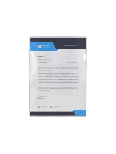 Carpeta dossier uñero plastico q-connect din a4 120 micras transparente -bolsa de 10 unidades