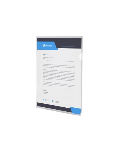 Carpeta dossier uñero plastico q-connect din a4 120 micras transparente -bolsa de 10 unidades