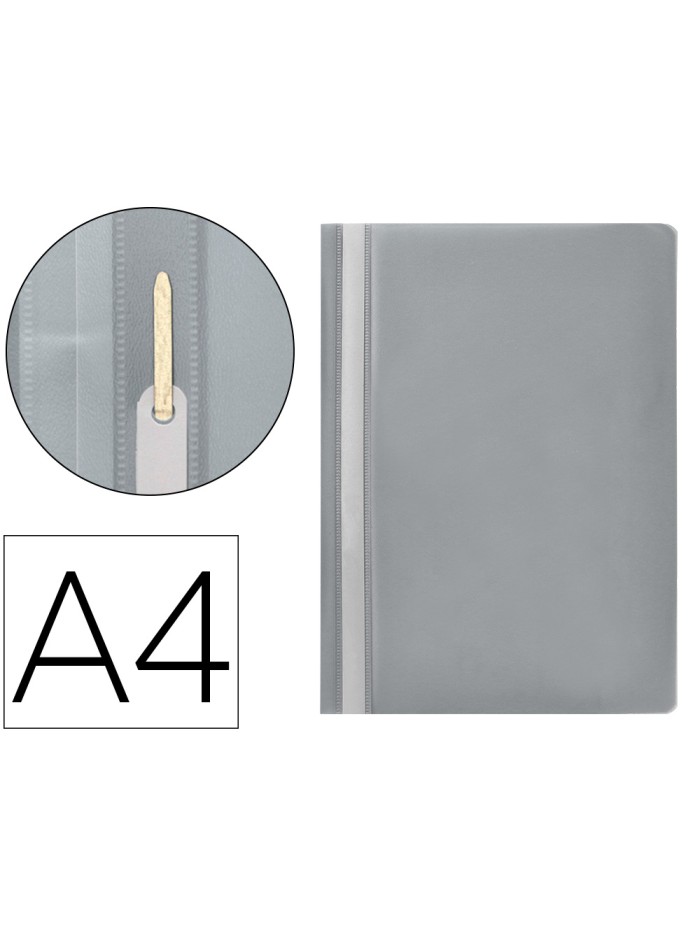 Carpeta dossier fastener plastico q-connect din a4 gris Carpeta dossier fastener plastico q-connect din a4 gris