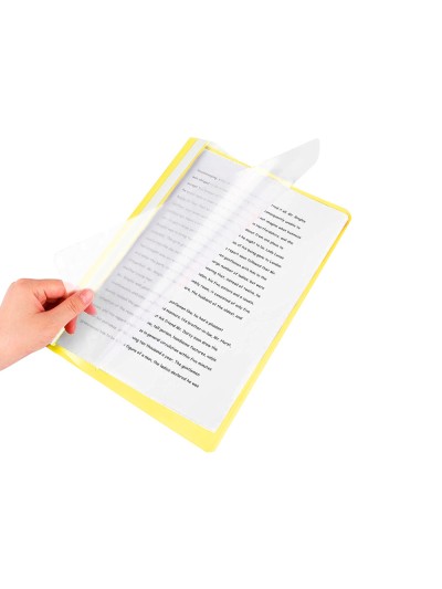 Carpeta dossier fastener plastico q-connect din a4 amarilla