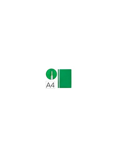 Carpeta dossier fastener plastico q-connect din a4 verde