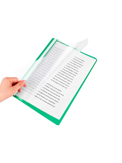 Carpeta dossier fastener plastico q-connect din a4 verde