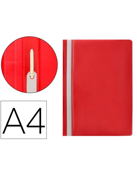 Carpeta dossier fastener plastico q-connect din a4 roja