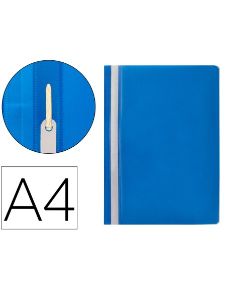 Carpeta dossier fastener plastico q-connect din a4 azul