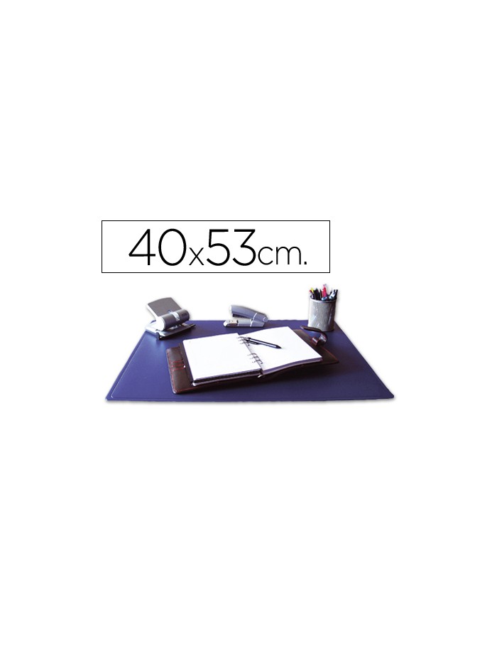 Vade sobremesa q-connect azul polipropileno azul 40x53 cm Vade sobremesa q-connect azul polipropileno azul 40x53 cm