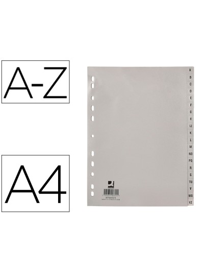 Separador alfabetico q-connect plastico a-z din a4 multitaladro