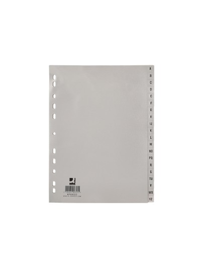 Separador alfabetico q-connect plastico a-z din a4 multitaladro