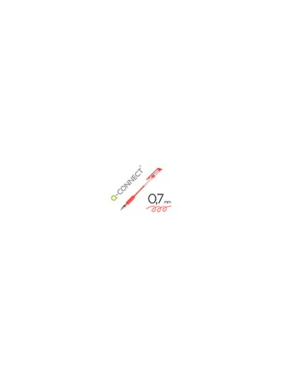 Boligrafo q-connect tinta gel rojo 0,7 mm sujecion de caucho