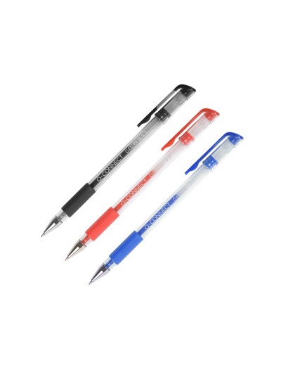 Boligrafo q-connect tinta gel rojo 0,7 mm sujecion de caucho