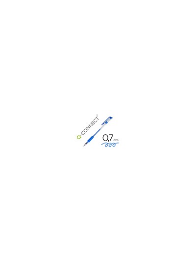 Boligrafo q-connect tinta gel azul 0,7 mm sujecion de caucho