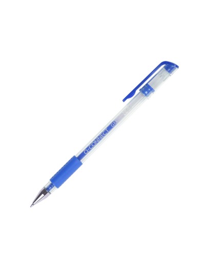 Boligrafo q-connect tinta gel azul 0,7 mm sujecion de caucho