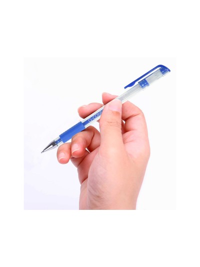 Boligrafo q-connect tinta gel azul 0,7 mm sujecion de caucho