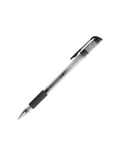 Boligrafo q-connect tinta gel negro 0,7 mm sujecion de caucho