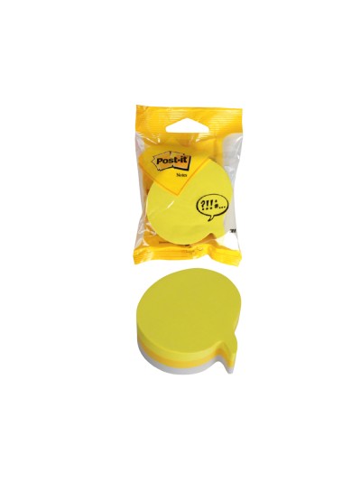 Blister papeleria 3m 2007sp cubo de notas post-it troquelado bocadillo 3 colores neon