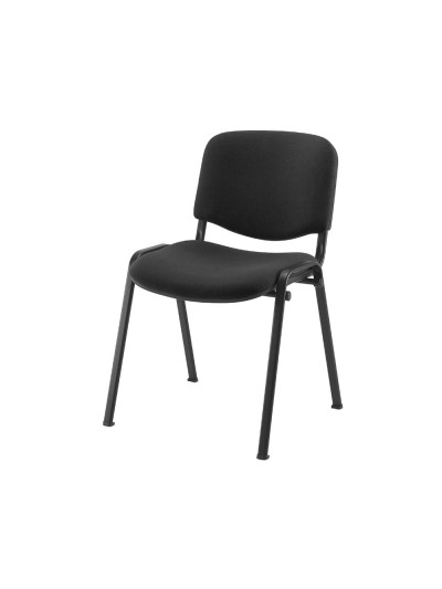 Silla confidente q-connect apilable tapizada sin ruedas 910mm alto 460mm largo 440mm profundidad negro