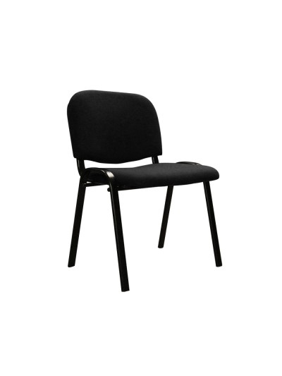 Silla confidente q-connect apilable tapizada sin ruedas 910mm alto 460mm largo 440mm profundidad negro