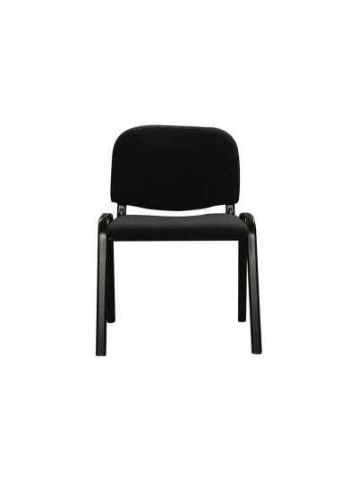 Silla confidente q-connect apilable tapizada sin ruedas 910mm alto 460mm largo 440mm profundidad negro