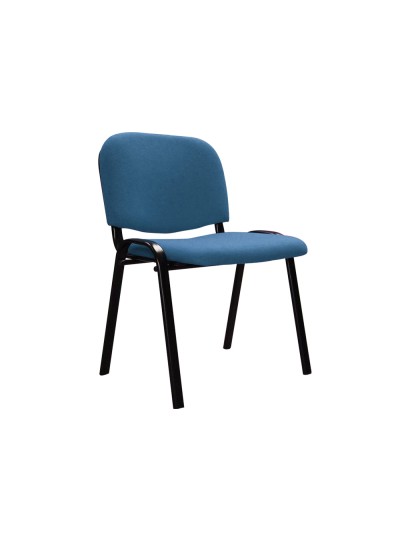 Silla confidente q-connect apilable tapizada sin ruedas 910mm alto 460mm largo 440mm profundidad azul