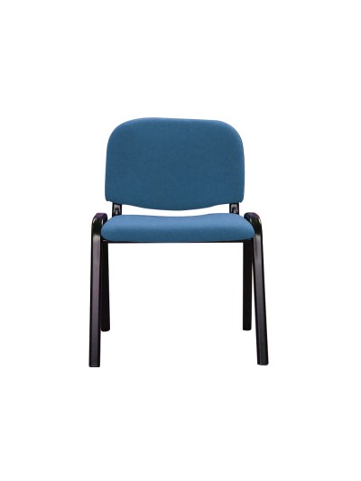 Silla confidente q-connect apilable tapizada sin ruedas 910mm alto 460mm largo 440mm profundidad azul