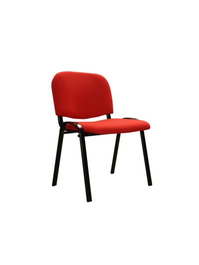 Silla confidente q-connect apilable tapizada sin ruedas 910mm alto 460mm largo 440mm profundidad rojo