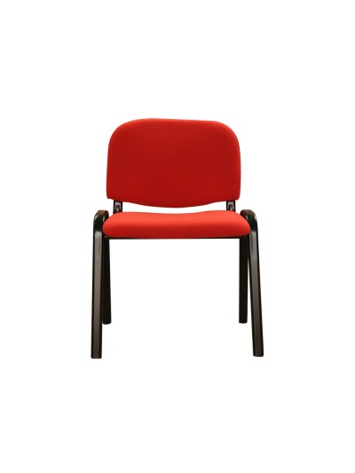 Silla confidente q-connect apilable tapizada sin ruedas 910mm alto 460mm largo 440mm profundidad rojo