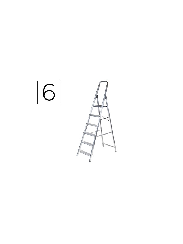 Escalera q-connect de aluminio 6peldaños 1203x510x1895 mm peso maximo 150 kg en-131 Escalera q-connect de aluminio 6peldaños 1203x510x1895 mm peso maximo 150 kg en-131