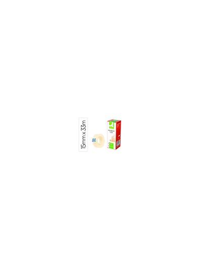 Cinta adhesiva q-connect transparente 33 mt x 15 mm