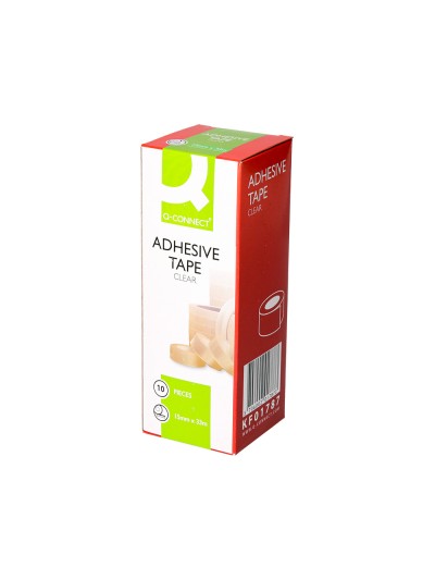Cinta adhesiva q-connect transparente 33 mt x 15 mm