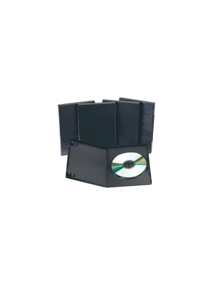 Caja dvd q-connect -con interior negro -pack de 5 unidades Caja dvd q-connect -con interior negro -pack de 5 unidades