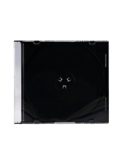 Caja de cd q-connect slim -con interior negro -pack de 25 unidades