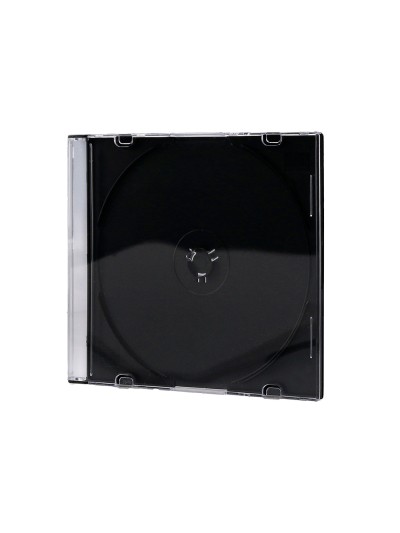 Caja de cd q-connect slim -con interior negro -pack de 25 unidades