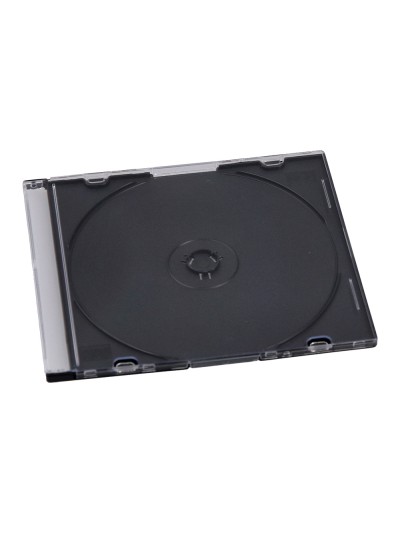 Caja de cd q-connect slim -con interior negro -pack de 25 unidades