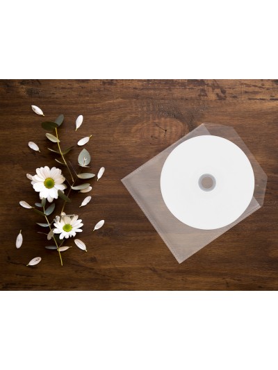 Sobre para cd q-connect polipropileno con solapa -pack de 50 unidades