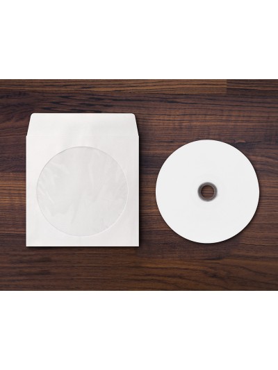 Sobre para cd q-connect con ventana transparente y solapa -pack de 50 unidades