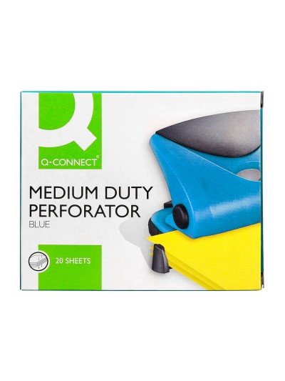 Taladrador q-connect kf02155 azul abertura 2 mm capacidad 20 hojas