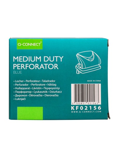 Taladrador q-connect kf02155 azul abertura 2 mm capacidad 20 hojas
