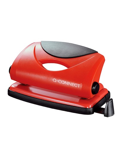 Taladrador q-connect kf02154 rojo abertura 1 mm capacidad 10 hojas