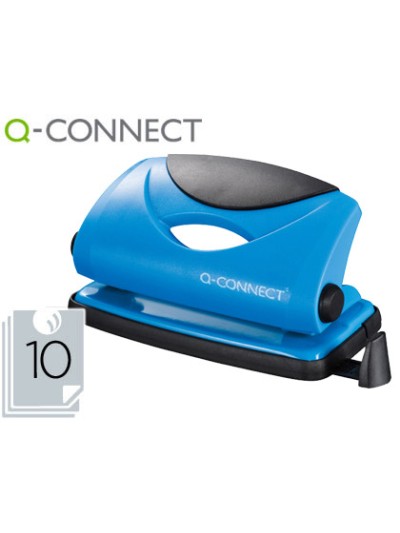 Taladrador q-connect kf02153 azul abertura 1 mm capacidad 10 hojas
