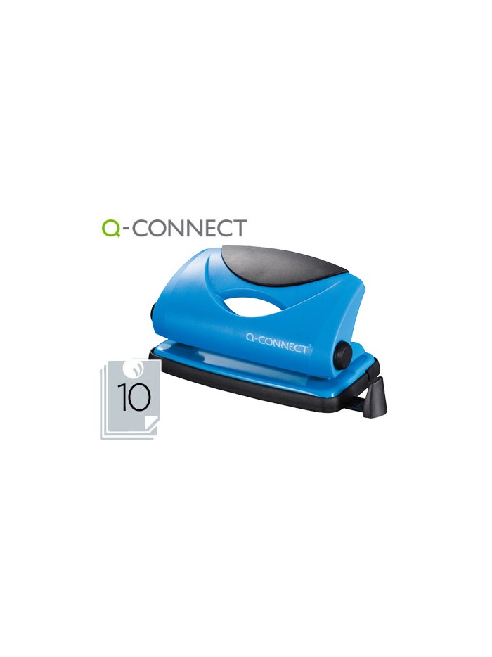 Taladrador q-connect kf02153 azul abertura 1 mm capacidad 10 hojas Taladrador q-connect kf02153 azul abertura 1 mm capacidad 10 hojas
