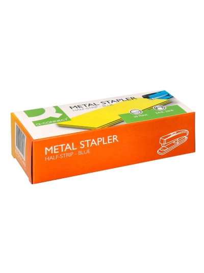 Grapadora q-connect kf02149 metalica azul capacidad 20 hojas