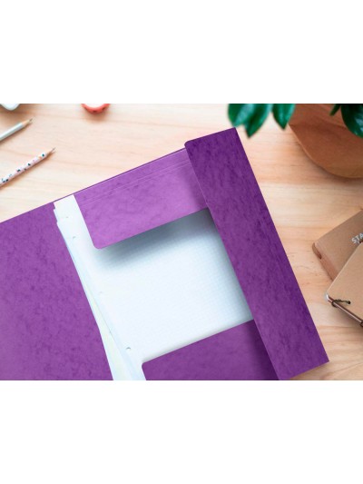 Carpeta q-connect gomas kf02171 carton simil-prespan solapas 320x243 mm violeta