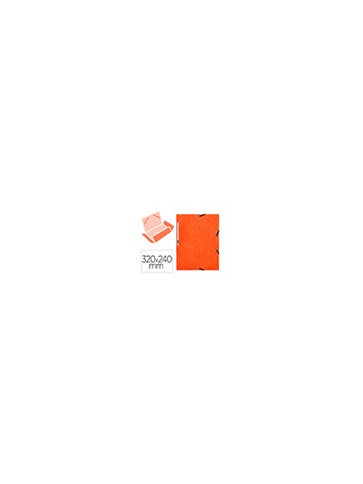 Carpeta q-connect gomas kf02170 carton simil-prespan solapas 320x243 mm naranja