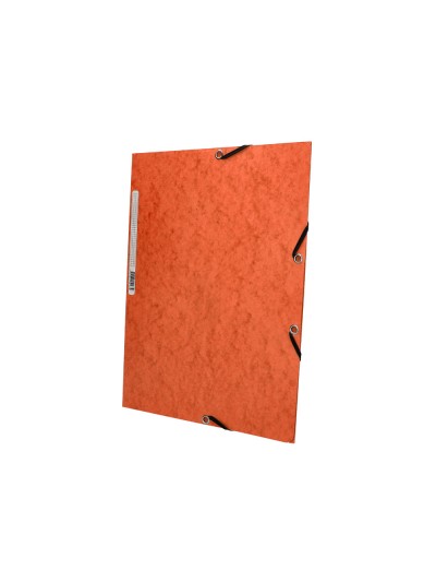 Carpeta q-connect gomas kf02170 carton simil-prespan solapas 320x243 mm naranja