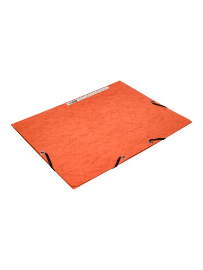 Carpeta q-connect gomas kf02170 carton simil-prespan solapas 320x243 mm naranja