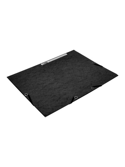 Carpeta q-connect gomas kf02169 carton simil-prespan solapas 320x243 mm negra