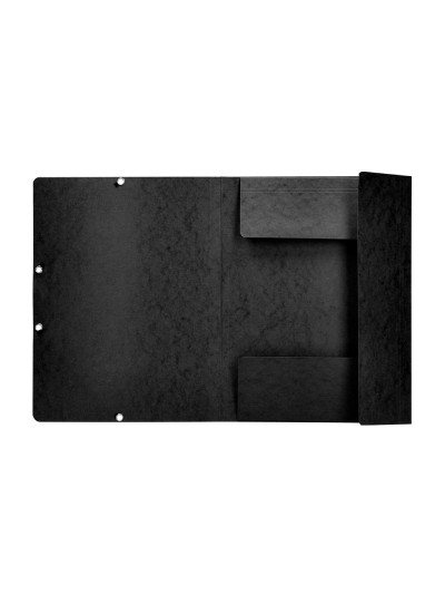 Carpeta q-connect gomas kf02169 carton simil-prespan solapas 320x243 mm negra