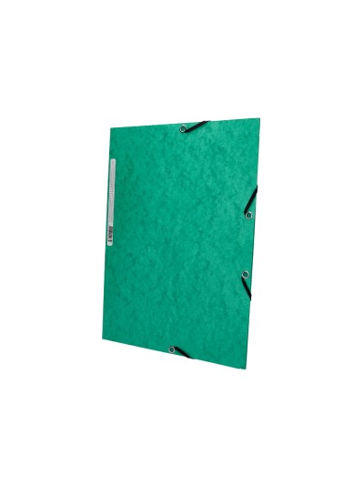Carpeta q-connect gomas kf02168 carton simil-prespan solapas 320x243 mm verde