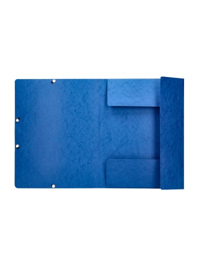 Carpeta q-connect gomas kf02167 carton simil-prespan solapas 320x243 mm azul
